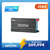 Renogy Prime Day Soldes 12V 3000W Onduleur Solaire DC-AC à Onde Sinusoïdale Pure