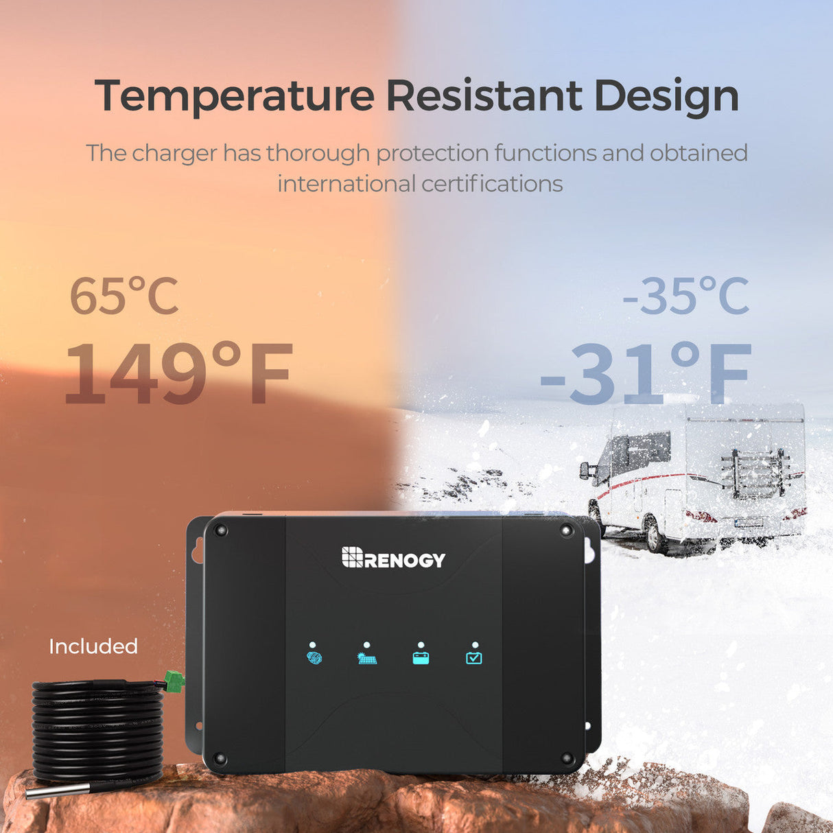 Chargeur de batterie DC-DC 12V 50A avec MPPT pour batteries LiFePO4, Plomb-Acide, SLA, Gel, AGM