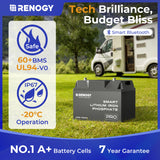 Batterie lithium fer phosphate (LiFePO4) 12V 100Ah Pro Deep Cycle avec auto-chauffage et Bluetooth