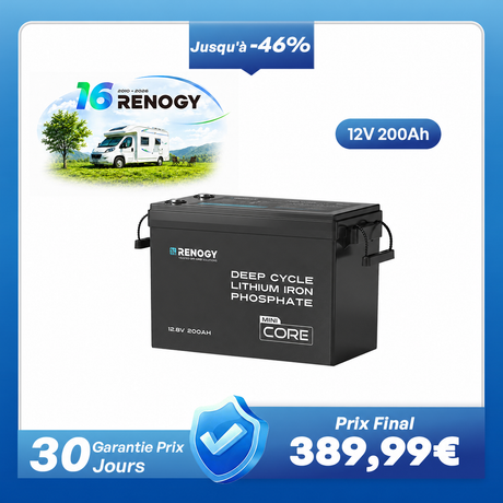 Core Mini – 12,8V 200Ah Batterie Lithium avec Protection Basse Température