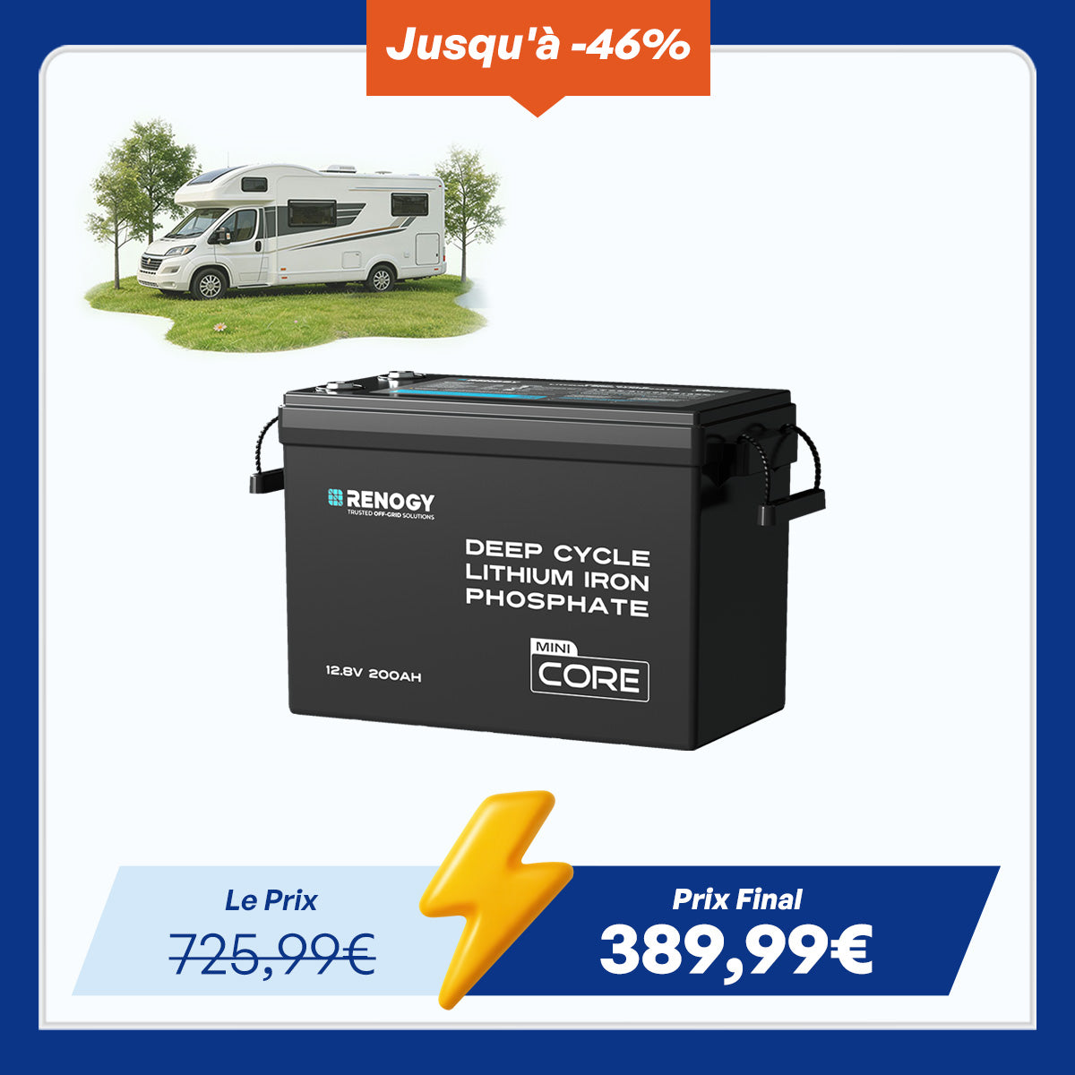 Core Mini – 12,8V 200Ah Batterie Lithium Camping-Car