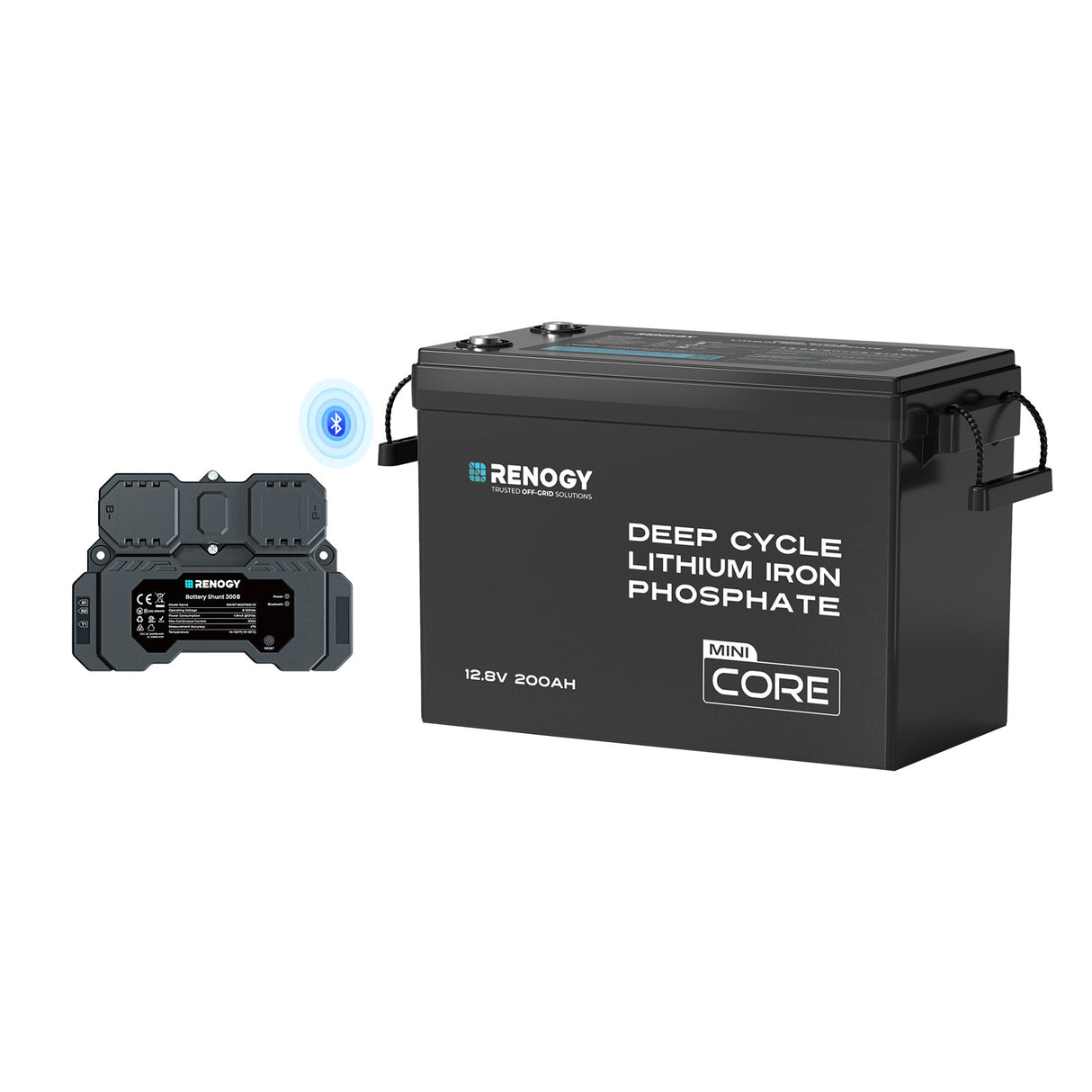 Core Mini – 12,8V 200Ah Batterie Lithium avec batterie shunt