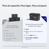 Renogy Core Mini - 12,8V 300Ah Batterie Lithium Performante 
