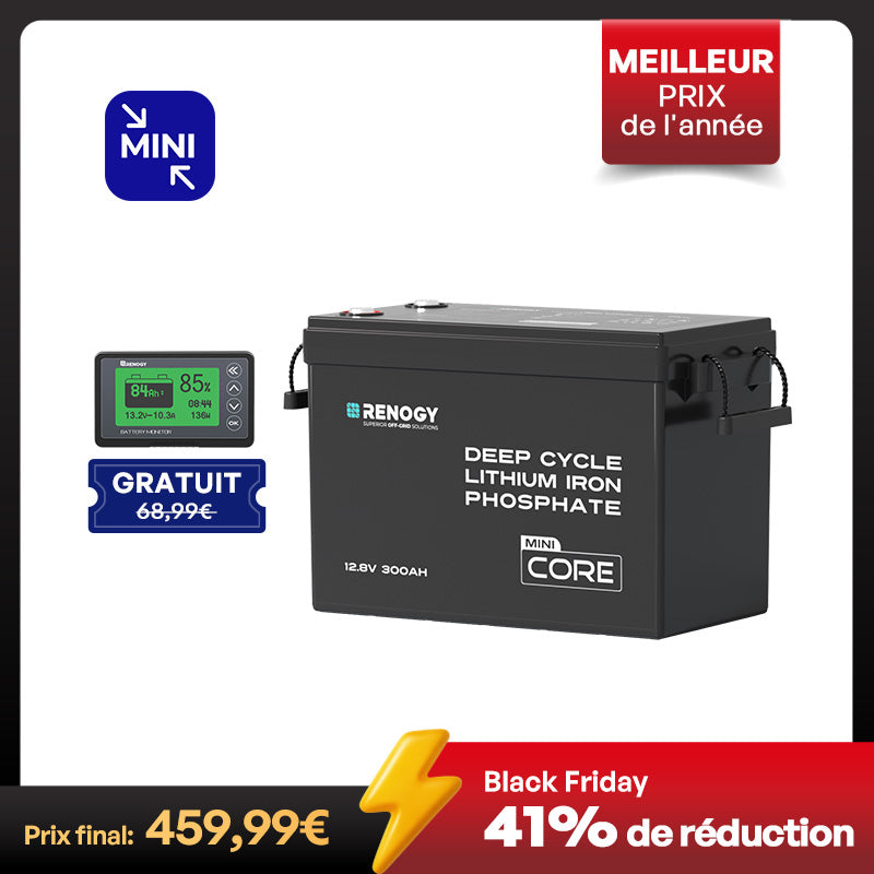 Core Mini – 12.8V 300Ah Lithium Iron Phosphate Battery with Low Temperature Protection