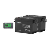 Renogy Core Mini - 12,8V 300 Ah Batterie Lithium LiFePO4 (2 Pièces) avec 500A Moniteur Gratuit
