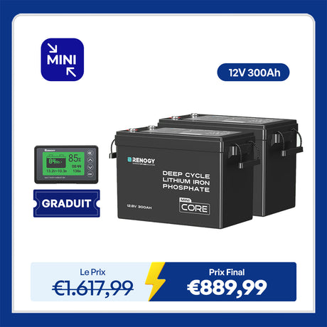 Renogy Core Mini – 12,8V 300Ah Batterie Lithium LiFePO4
