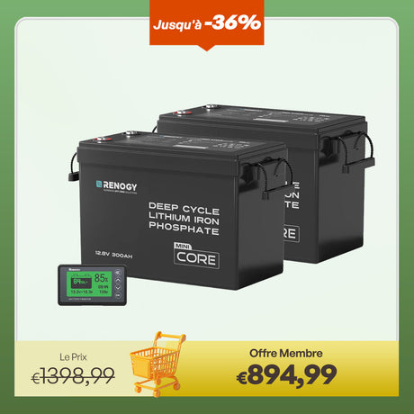 Renogy Core Mini – 12,8V 300Ah Batterie Lithium LiFePO4