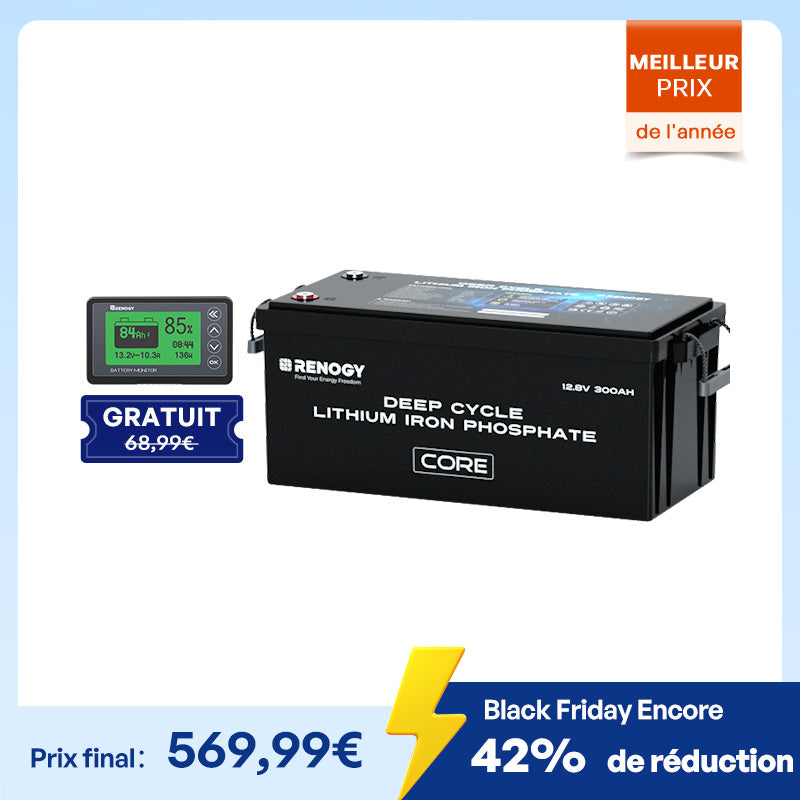 Core – 12V 300Ah Core Series Deep Cycle Lithium Iron Phosphate Battery with Self-Heating 