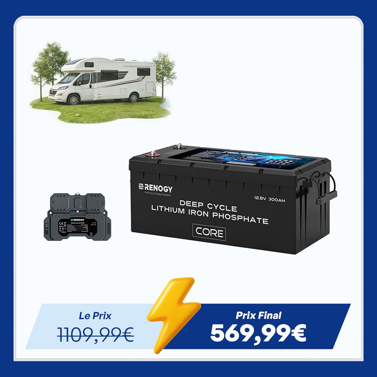 Core – 12,8V 300Ah Batterie Lithium Auto-Chauffage