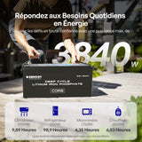 Renogy Core – 12,8V 300Ah Batterie Lithium Auto-Chauffage Jusqu'à 3,84kWh