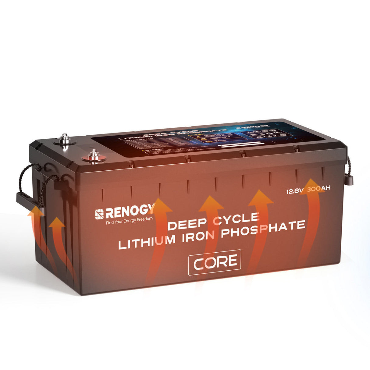Core – Batterie Lithium Fer Phosphate 12V 300Ah Core Series à Décharge Profonde avec Auto-Chauffage