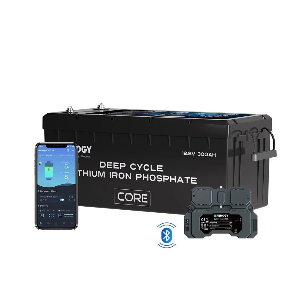 Renogy Core – 12,8V 300Ah Batterie Lithium Auto-Chauffage avec Bluetooth