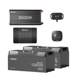 5,12Kwh Kits Système | 12,8V 2×200Ah Pro Batterie Lithium Smart, 3x200W Panneau Solaire
