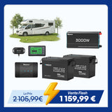 5,12 kWh Kit d'Énergie Solution | Batteries Lithium 2* 200Ah, Camping-Car & Maison