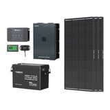 3,84 kWh Kit Énergie Système Hors Réseau | 300Ah Batterie Lithium, 2000W Onduleur Hybride