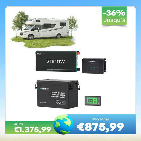 Kit Énergie Caravaning 3,84 kWh | Panneau Solaire 600W & Onduleur 2000 W