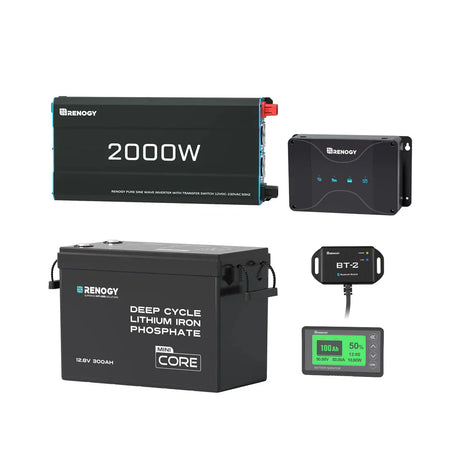 3,84 kWh Kit Énergie Camping-Car & Jardin | Panneau Solaire 3x200W & 300Ah Batterie Lithium