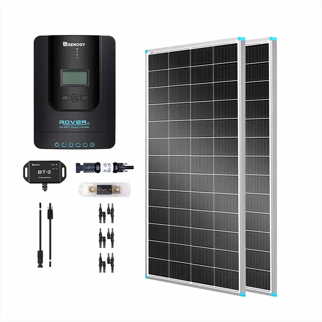 12V/24V 400W Premium Kit Panneau Solaire avec Rover 40A MPPT Chargeur pour Camping-car, Bateau et Off Grid