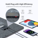 30W Panneau Solaire Portable, Adapté à l'Alimentation Téléphone Directement