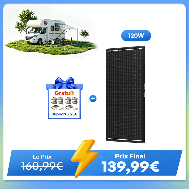 12V 120W ShadowFlux Panneau Solaire Anti-Ombrage
