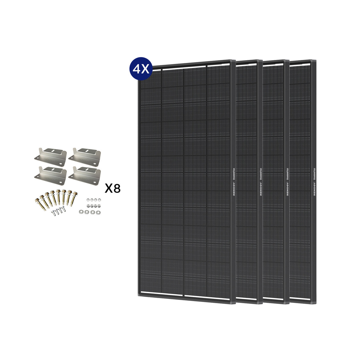 12V 200W ShadowFlux Panneau Solaire Anti-Ombrage pour Camping-Car et Système Hors Réseau
