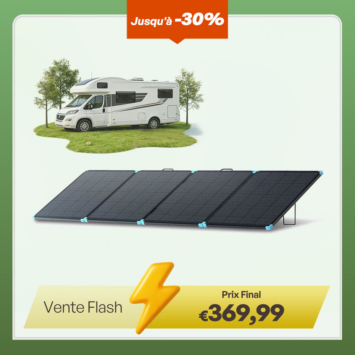 Renogy Valise Solaire Portable 400W/300W/220W/100W- Légère et Puissante