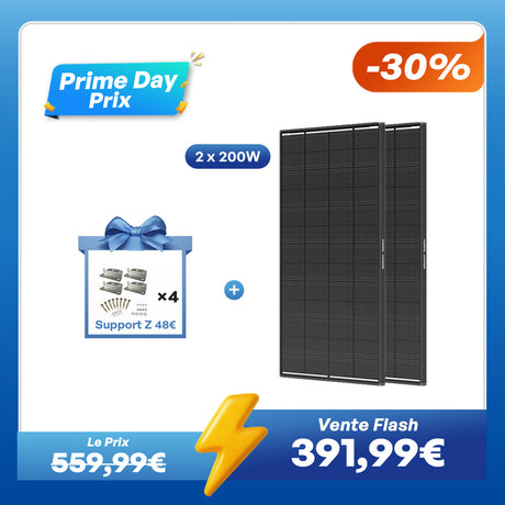 Prime Day Soldes Renogy ShadowFlux Panneau solaire 2x200W anti-ombrage