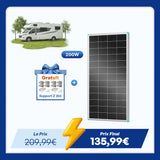 12V/24V 200W N-Type 16BB Panneau Solaire pour Camping-Car et Installation Hors Réseau