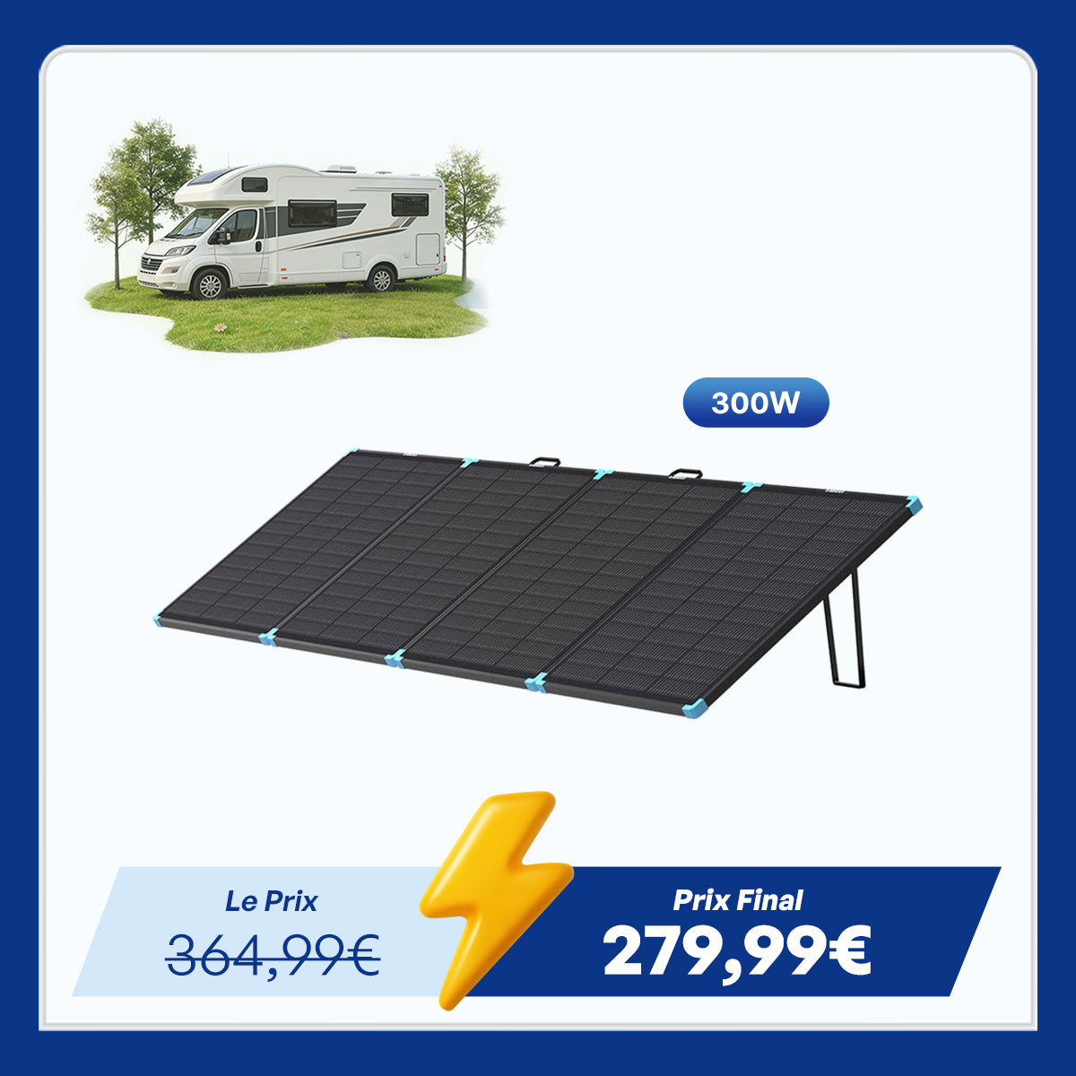 12V 400W Valise Solaire Portable - Légère et Puissante