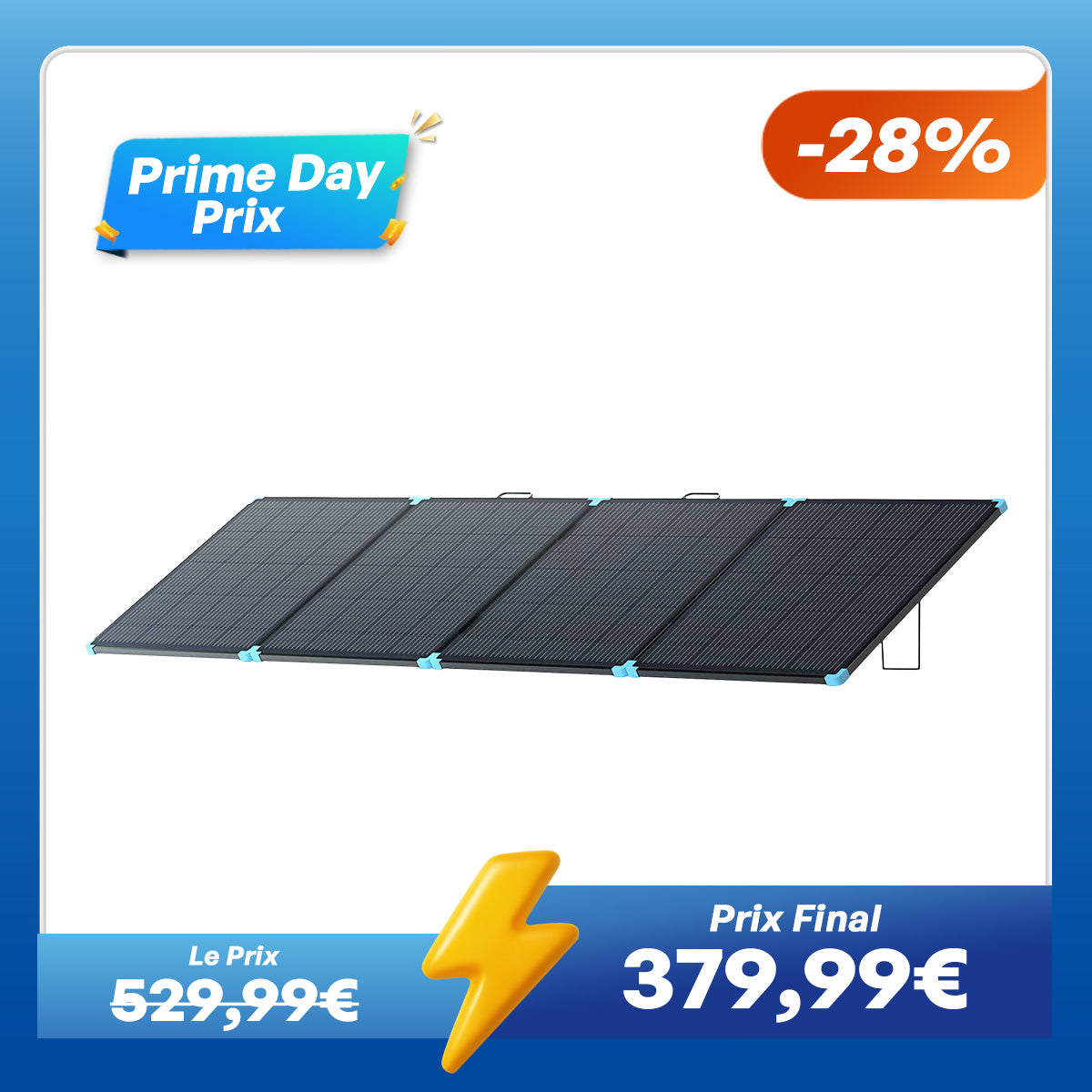 12V 400W/300W/220W/100W Valise Solaire Portable - Légère et Puissante