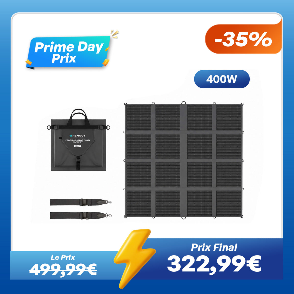 12V 400W Panneau Solaire Pliable Nomade