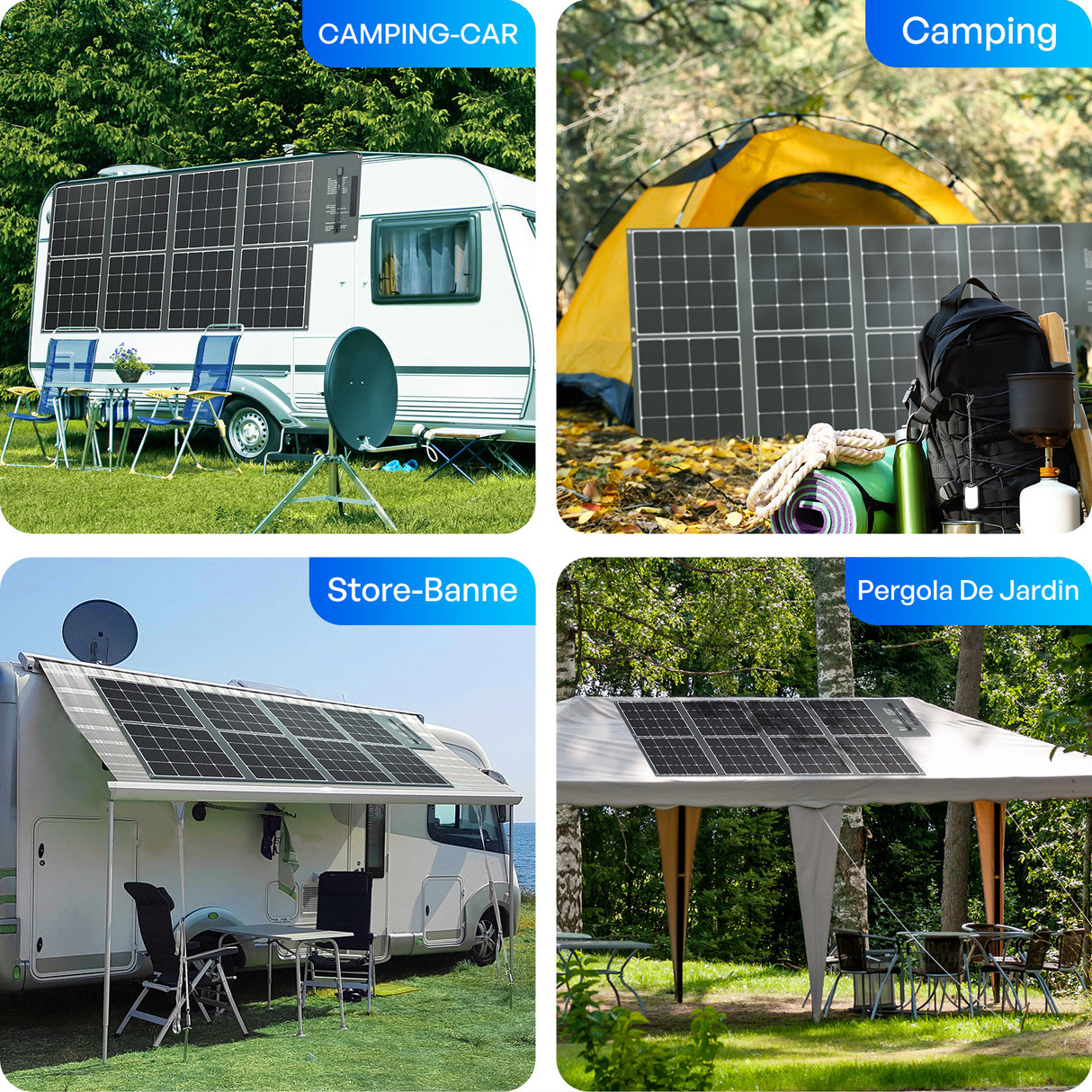 12V 400W Panneau Solaire Pliable Nomade