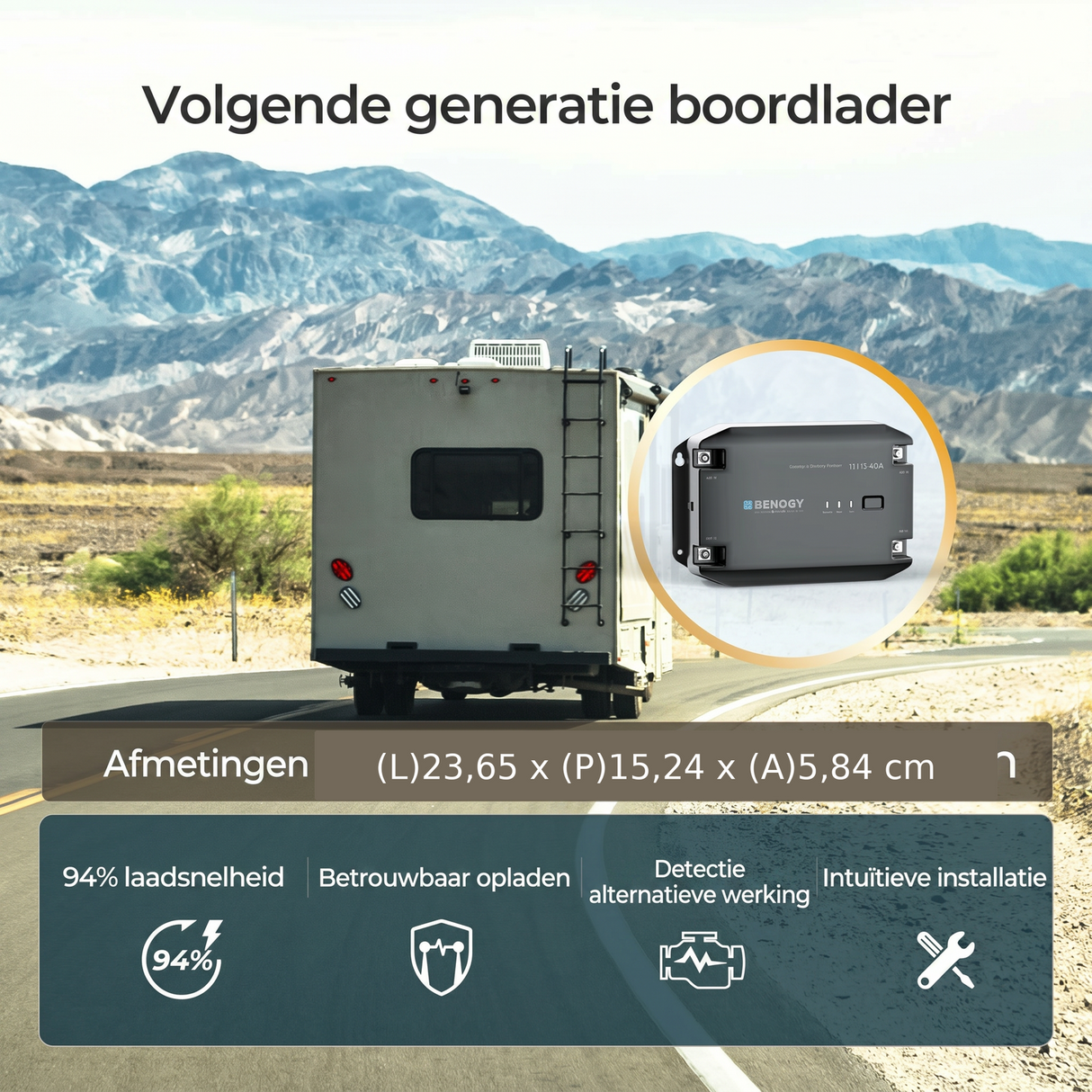 Renogy 12V 40A Chargeur de Batterie DC-DC avec Dimensions compactes, taux de charge élevé